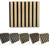 Modern Acoustic Anti Sound Absorption Proofing Wooden Design Wood Slat Polyester Fiber Wall Panel