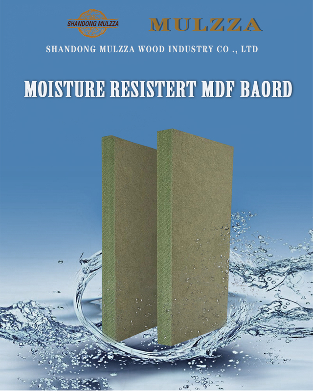 Moisture Resistant Solid Color Wood Melamine MDF Panel