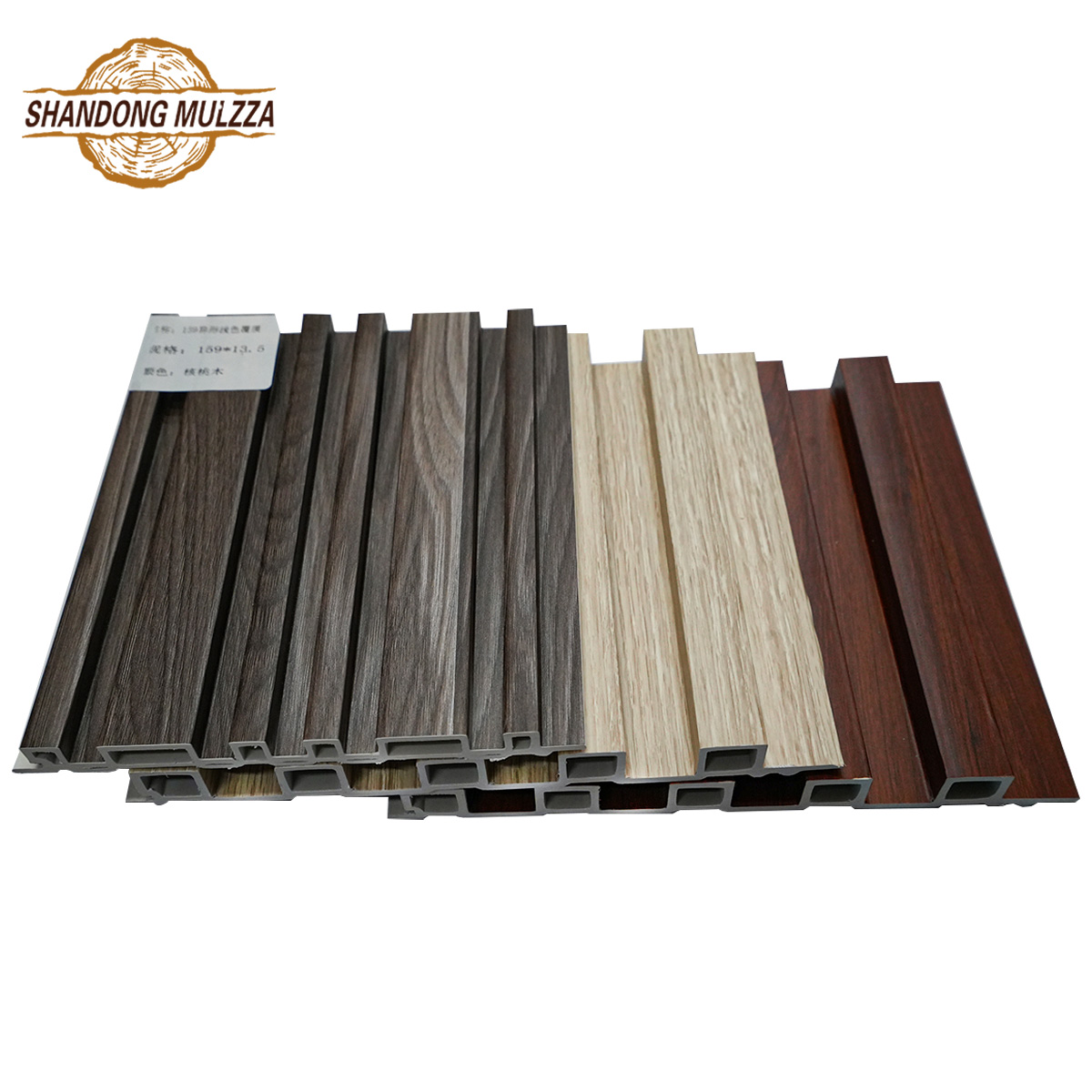 Waterproof 3D Fluted WPC Louver Wallboard PVC Wall Decoration PVC Wooden Louver Panel