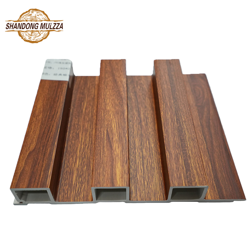 Waterproof 3D Fluted WPC Louver Wallboard PVC Wall Decoration PVC Wooden Louver Panel