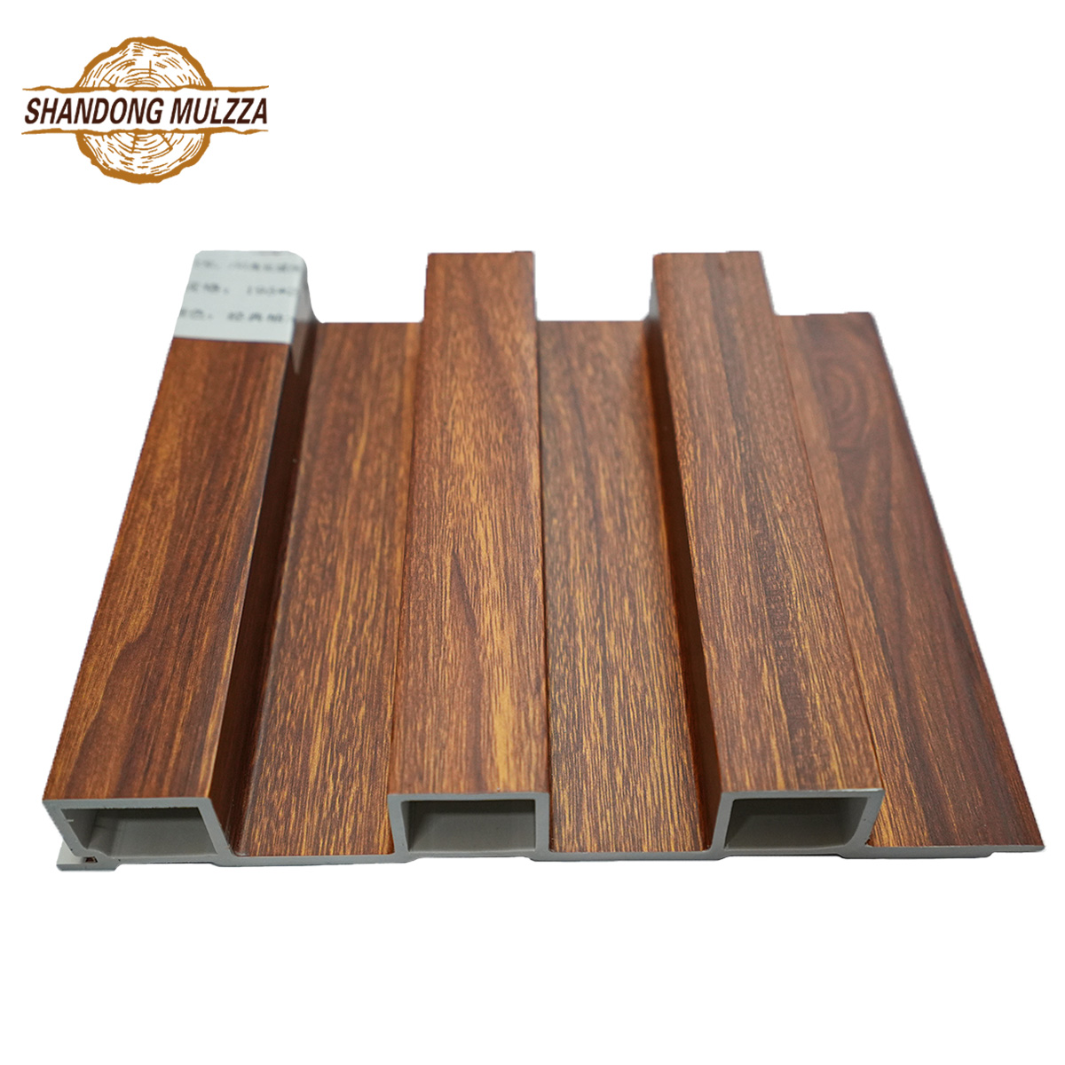 Waterproof 3D Fluted WPC Louver Wallboard PVC Wall Decoration PVC Wooden Louver Panel
