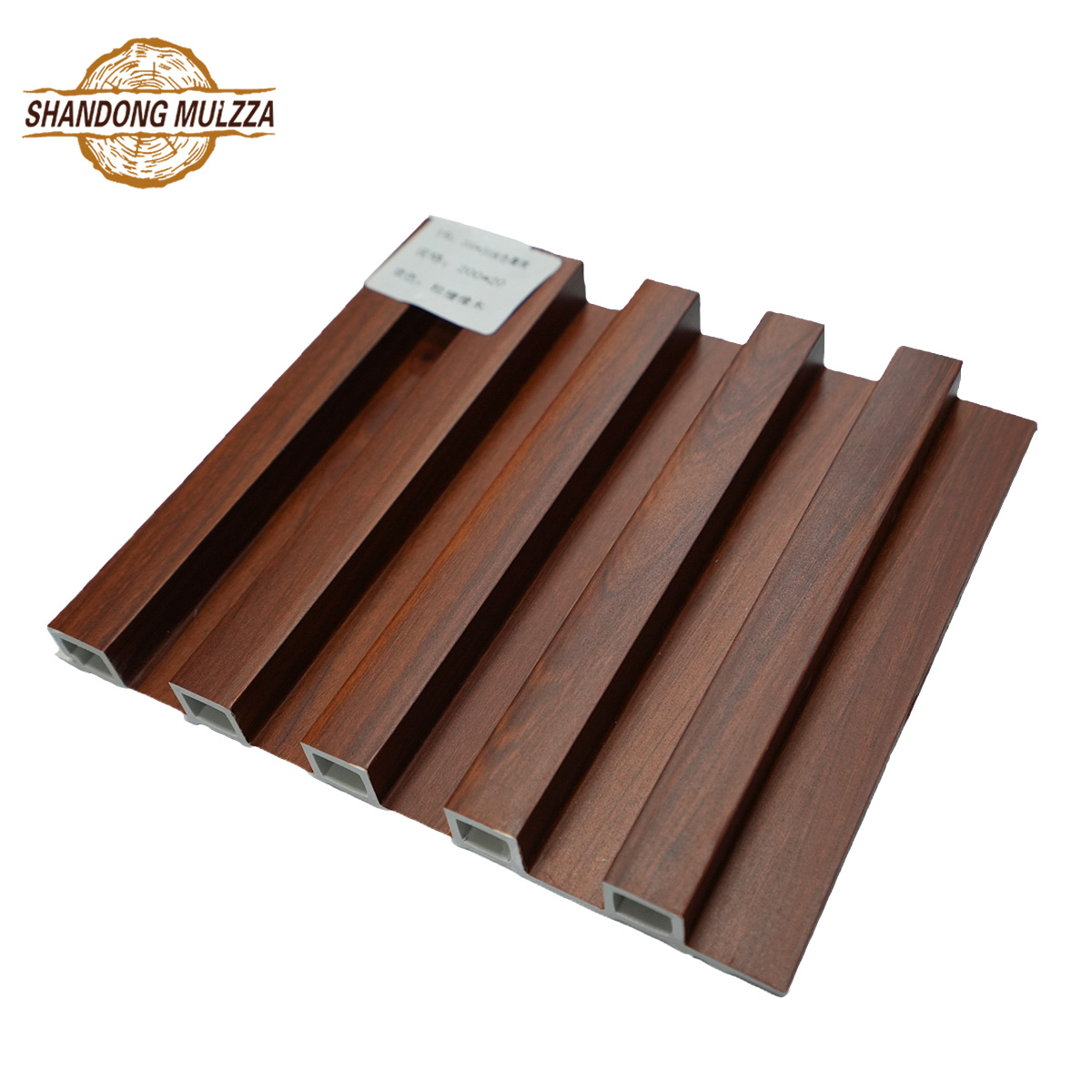 Factory Rice WPC UV Cladding Fluted 3D Wall Panel for Decoration