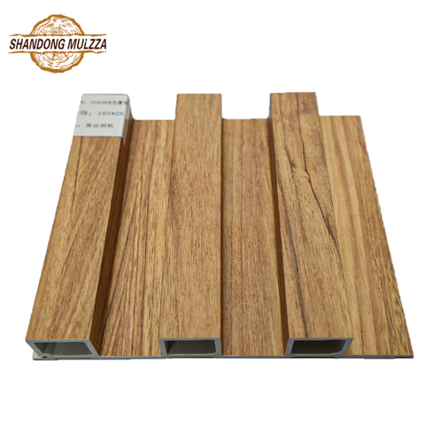 Waterproof 3D Fluted WPC Louver Wallboard PVC Wall Decoration PVC Wooden Louver Panel
