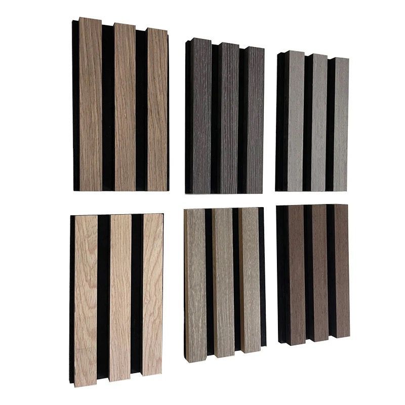Wall Decoration Soundproof Fence Sound Absorption Wood Wool Decoration Walnut Acoustic Panel