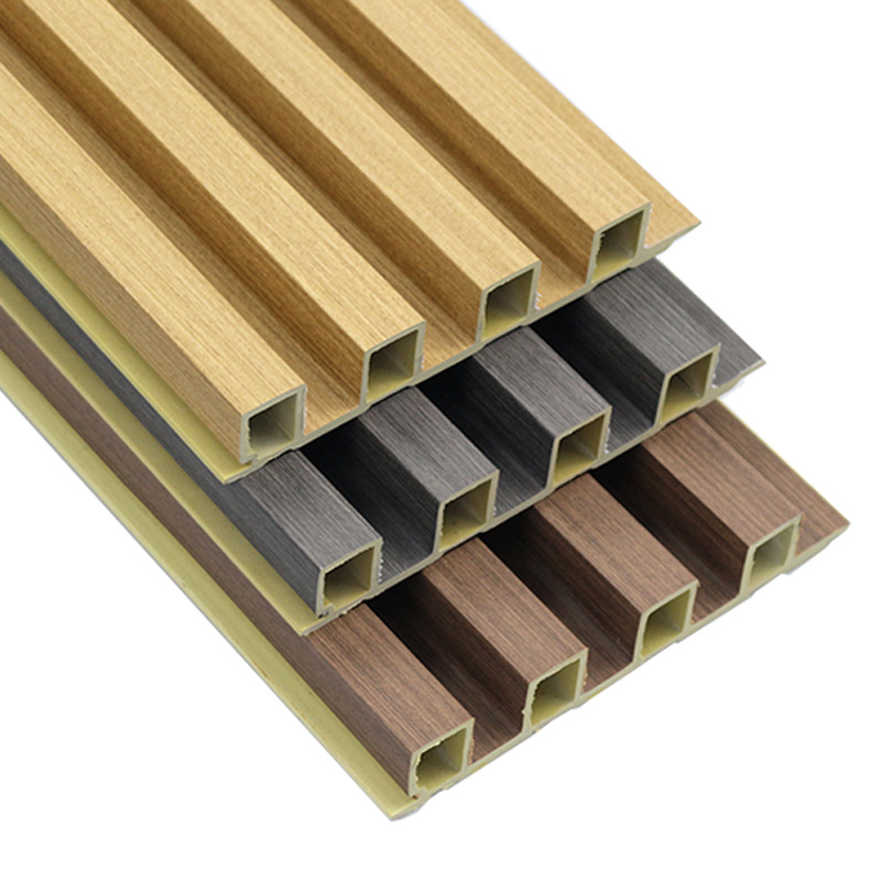 Factory Rice WPC UV Cladding Fluted 3D Wall Panel for Decoration