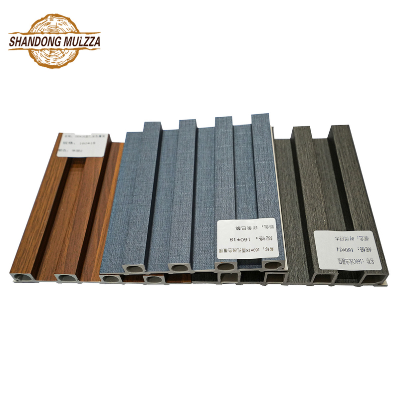 Factory Rice WPC UV Cladding Fluted 3D Wall Panel for Decoration